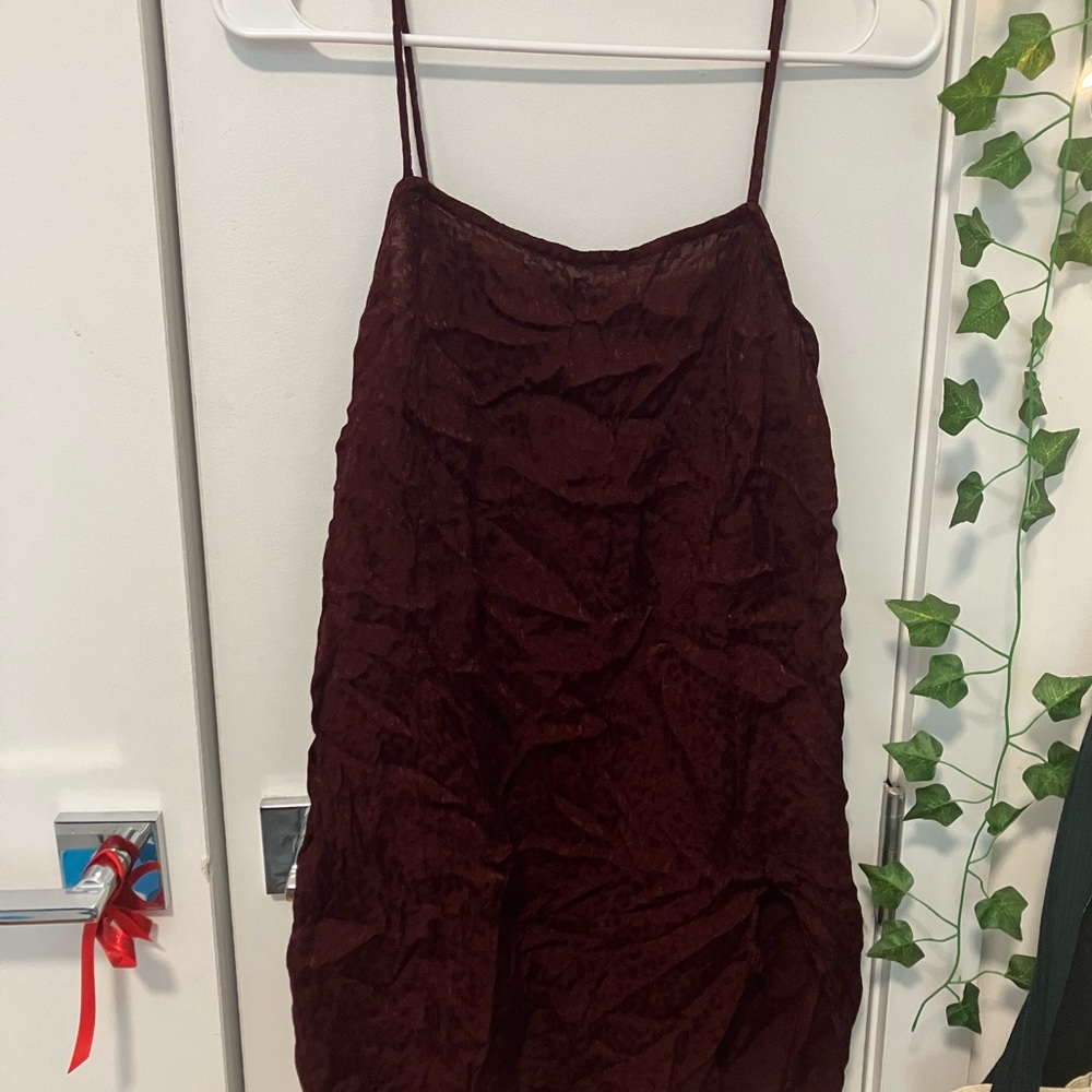 Motel Rocks Burgundy Mini Dress - Picture 2 of 3